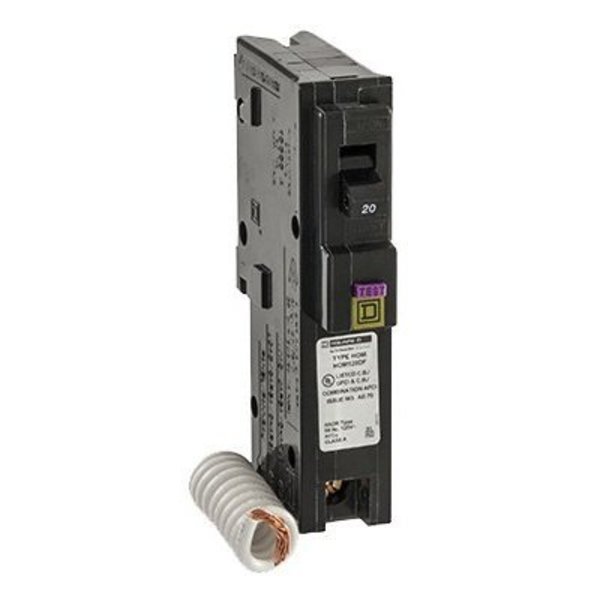 Square D Combination Circuit Breaker, HOM Series 20A, 1 Pole, 120V AC HOM120DFC